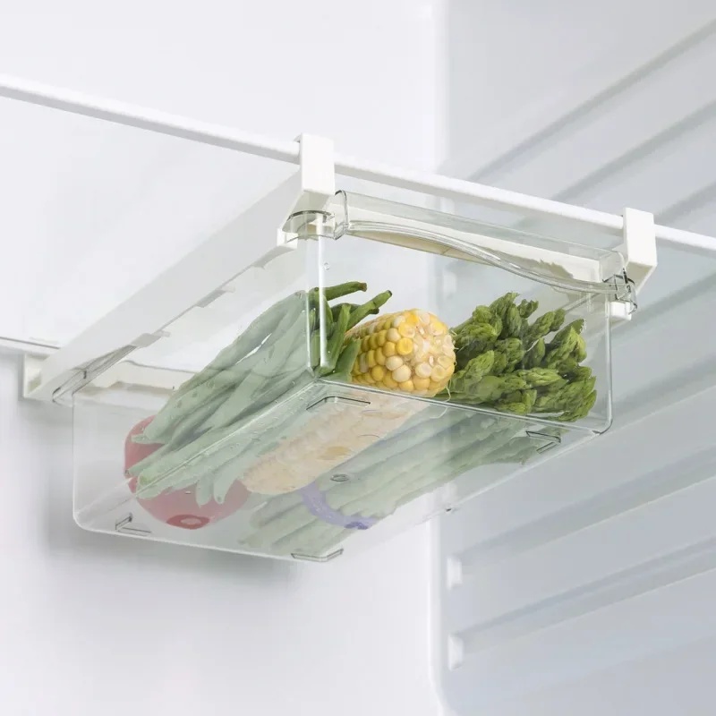 Food Storage Organization - Hanging Pull Out Fridge Drawer Organizer,