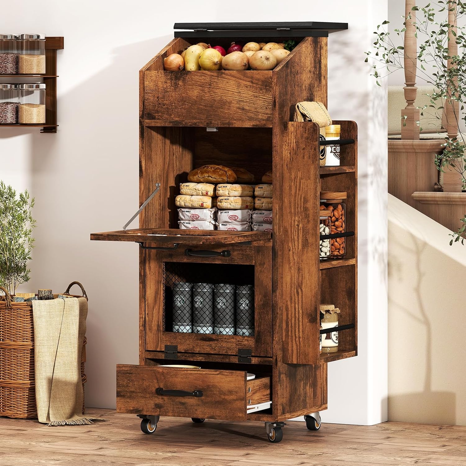 Food Storage On Wheels - Potato And Onion Storage Bin On