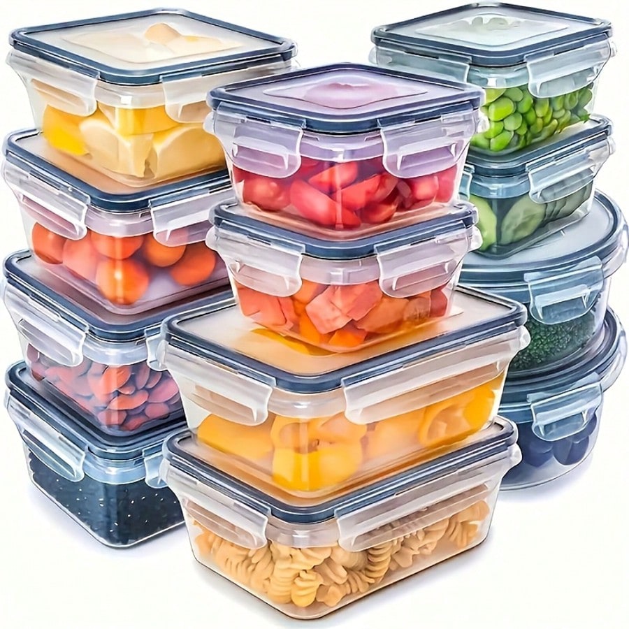 Food Storage Lunch Box - 24‑Piece Meal Prep Food Containers Set,