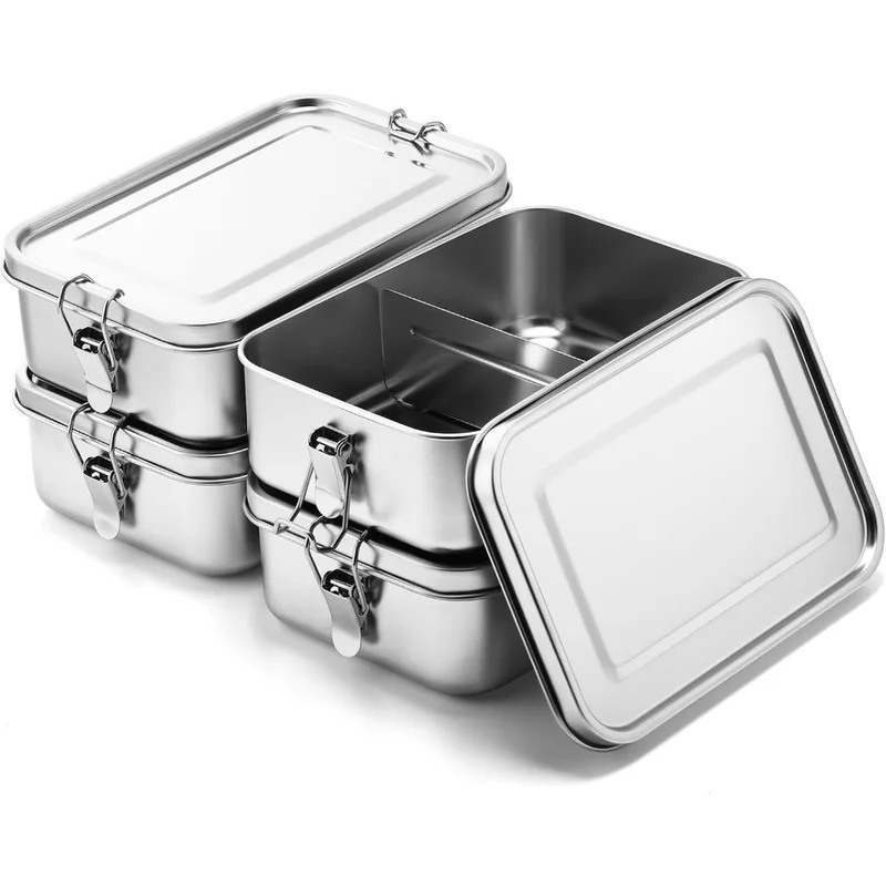 Food Storage System - 304 Stainless Steel 1200/2400ml Lunch Box