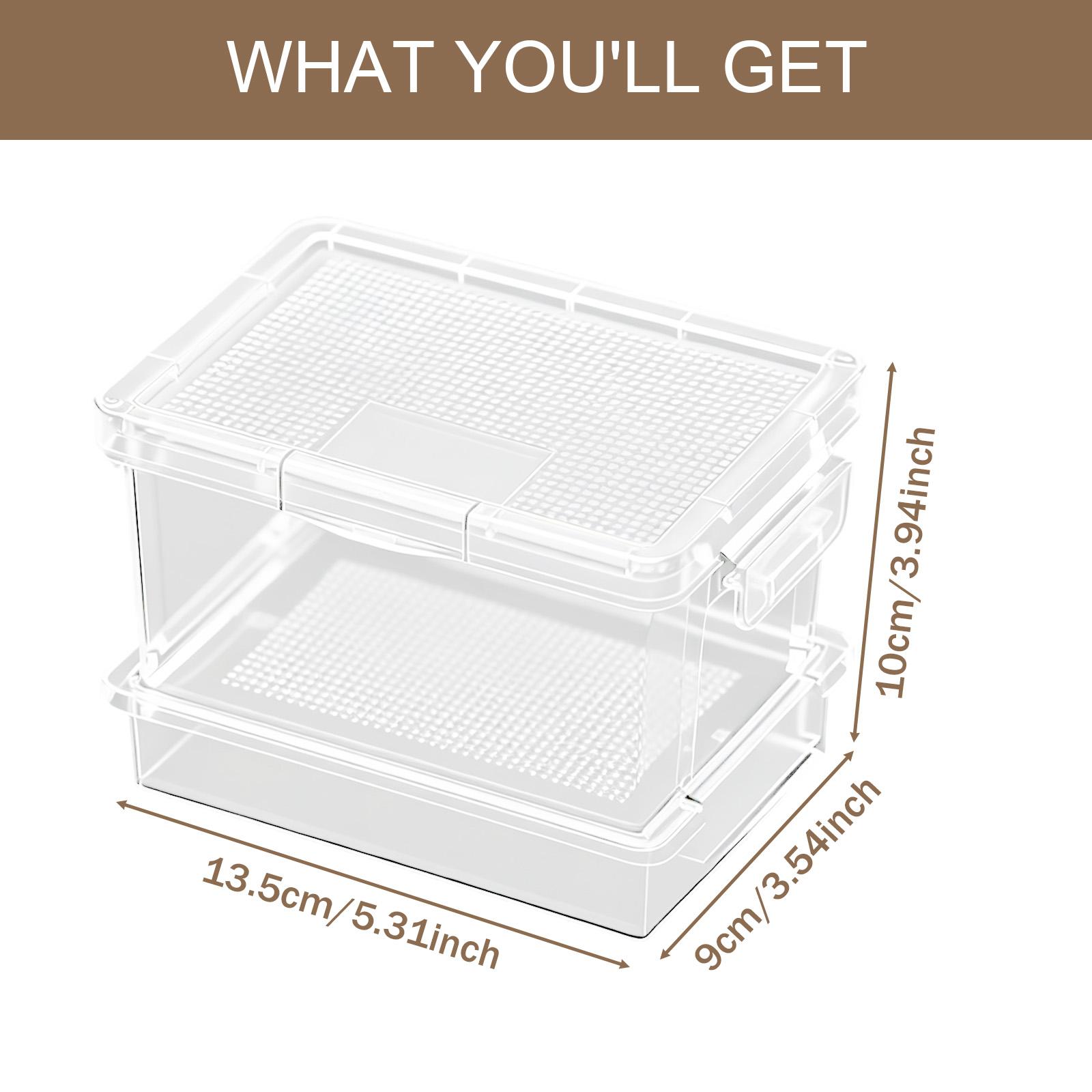 Food Storage Boxes - Plastic Turtle Feeder Reptile Breeding Box