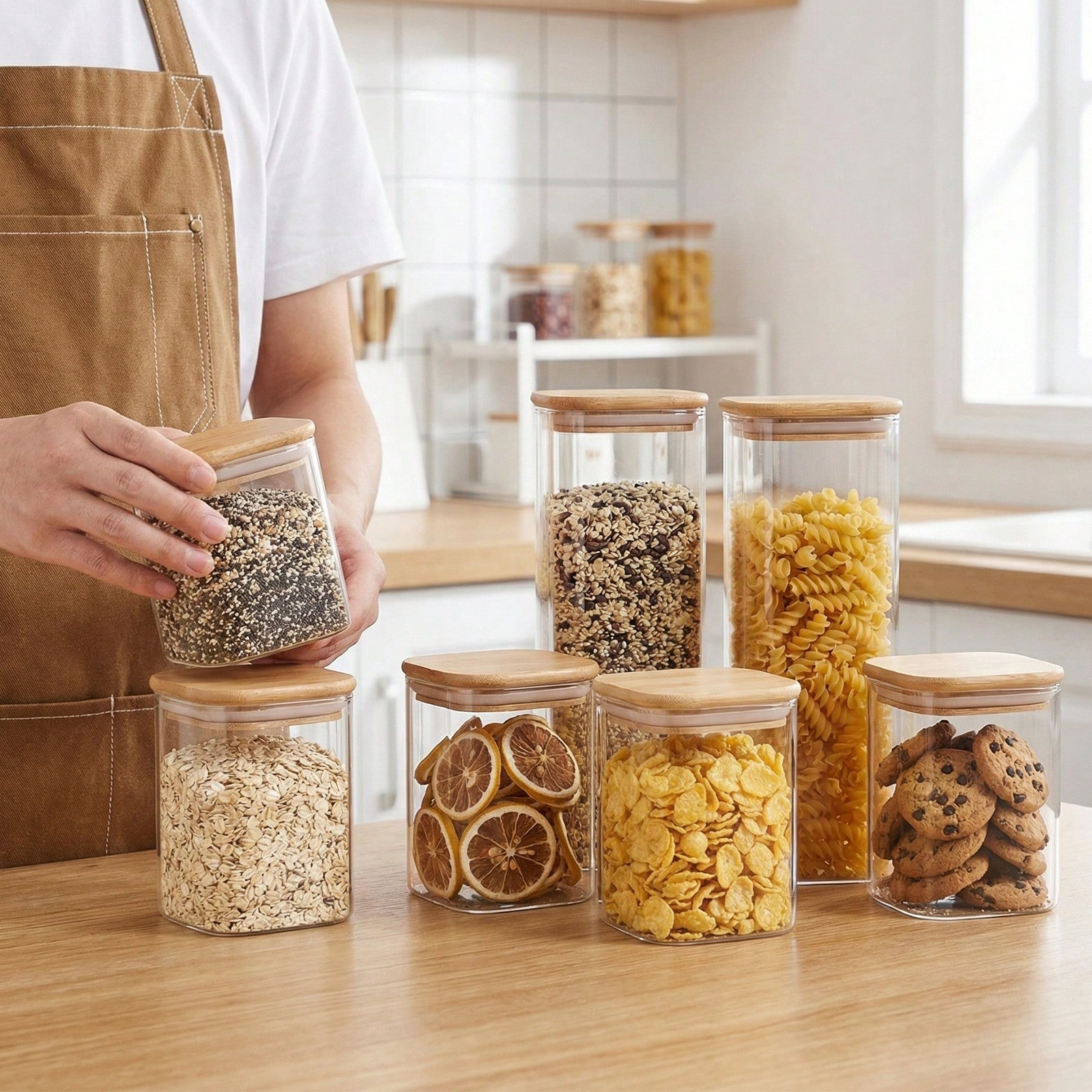 6/12pcs Glass Food Storage Con - огляд і ціна Food Storage Organization