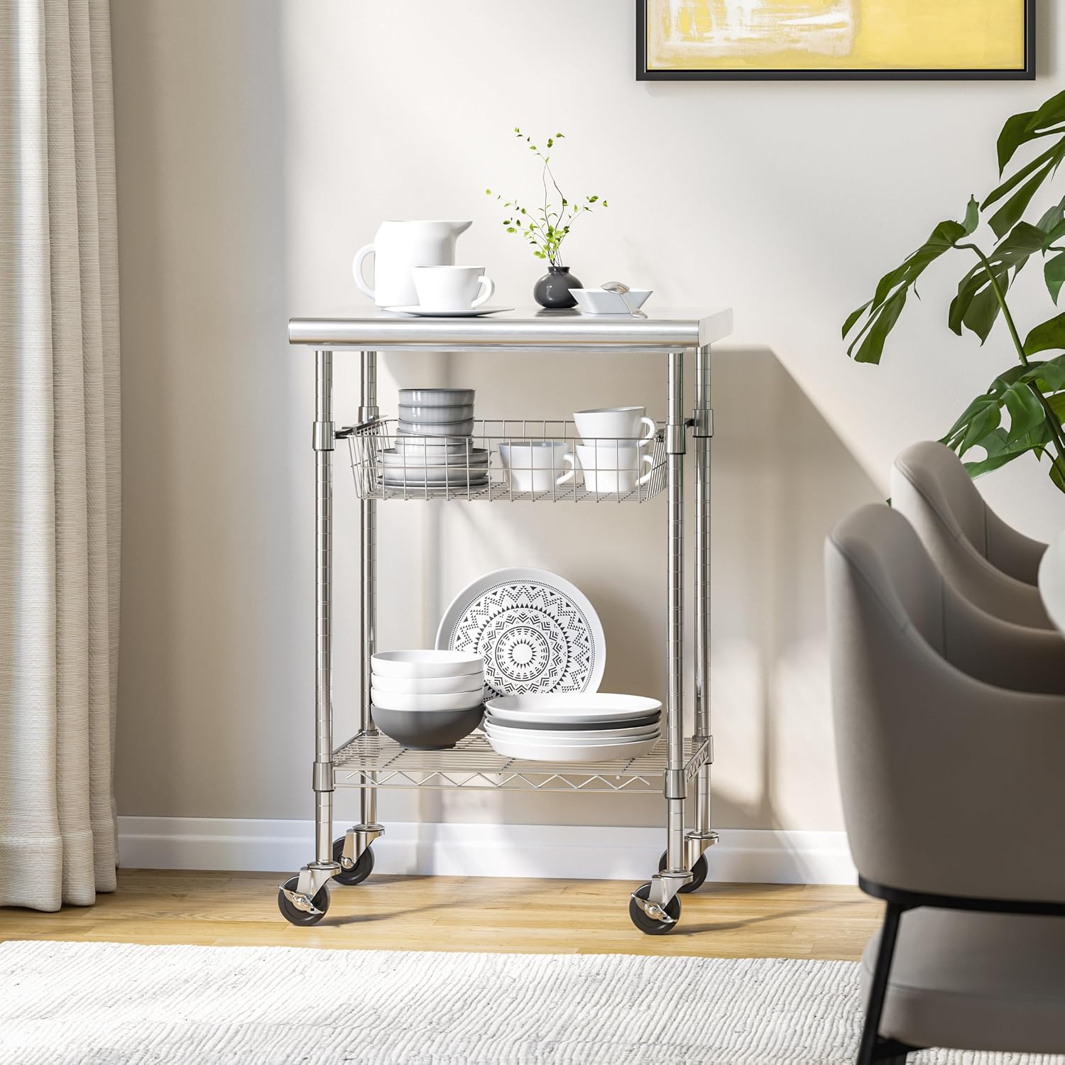 Stainless Steel Commercial Foo - огляд і ціна Food Storage On Wheels