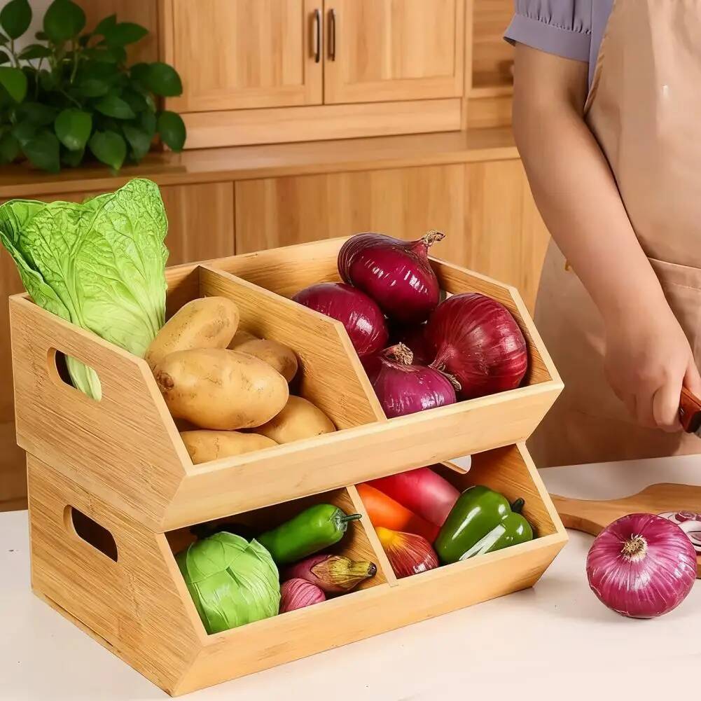 Wooden Pantry Organizer, Stack - огляд і ціна Stackable Pantry Bin