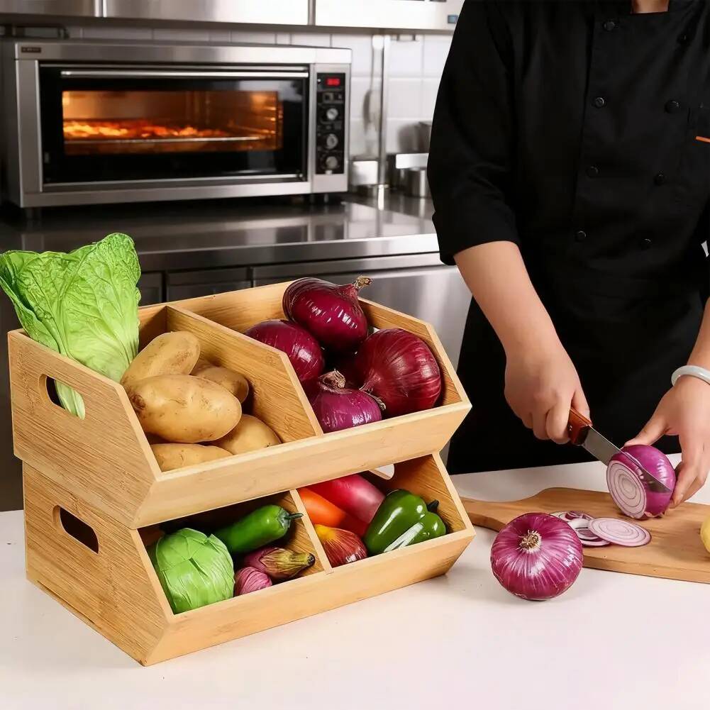 Wooden Pantry Organizer, Stack - огляд і ціна Stackable Pantry Bin