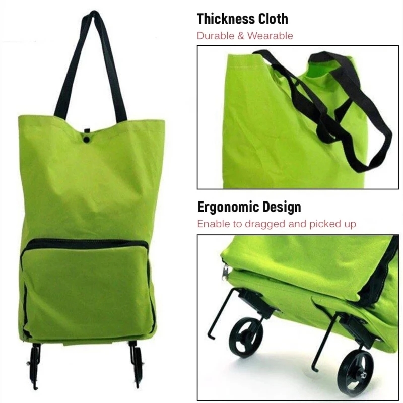 New Folding Shopping Bag On Wh - огляд і ціна Food Storage On Wheels
