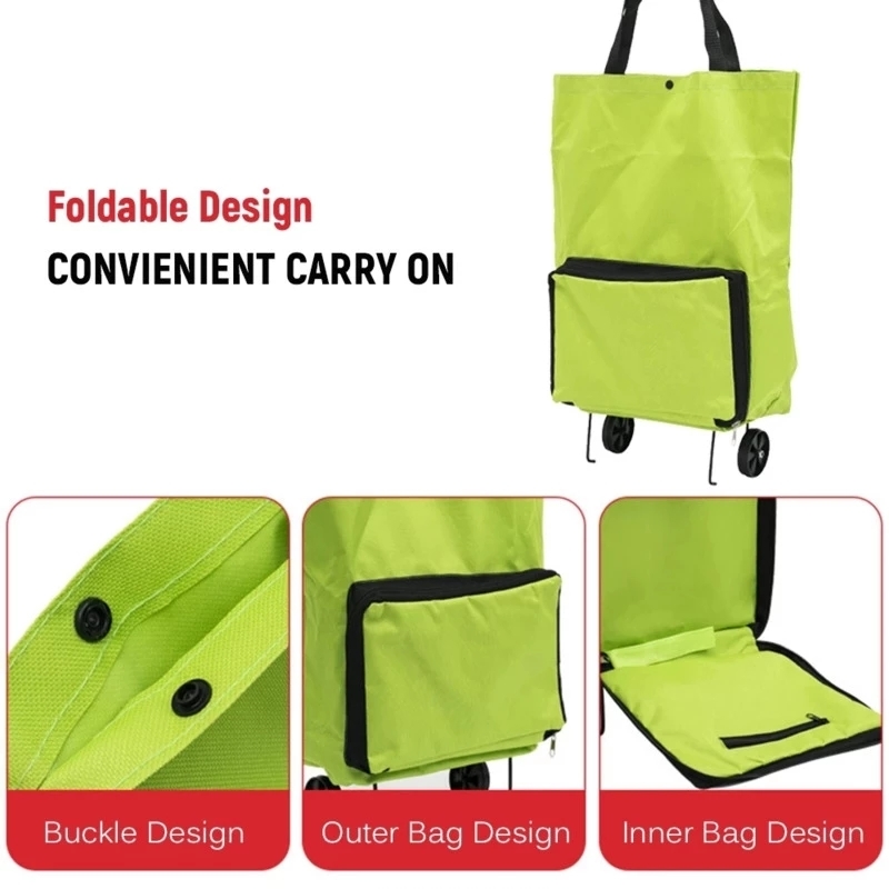New Folding Shopping Bag On Wh - огляд і ціна Food Storage On Wheels
