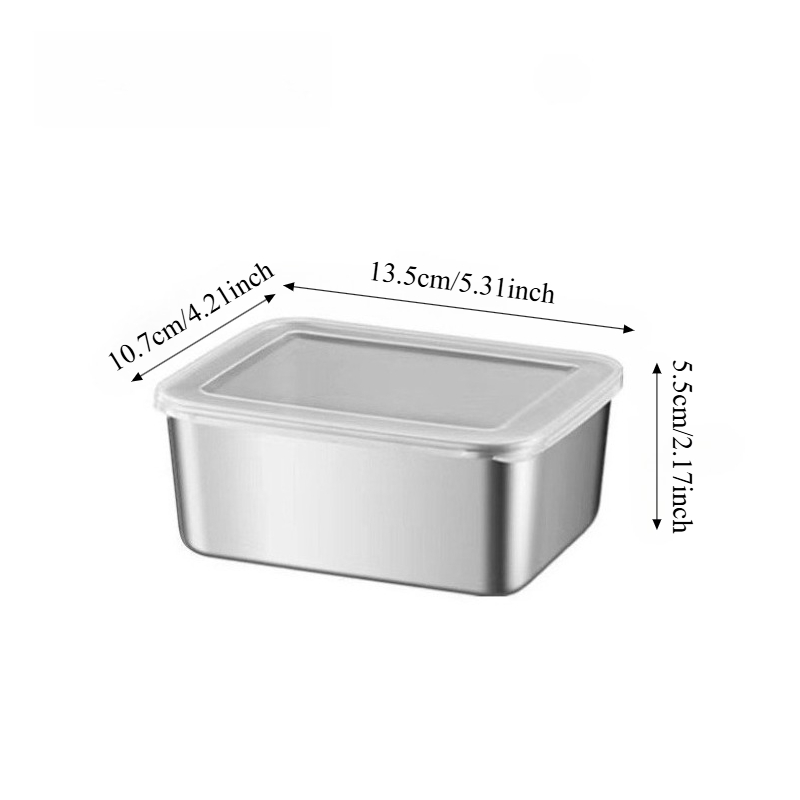 3/6Pcs Stainless Steel Rectang - огляд і ціна Food Storage Lunch Box