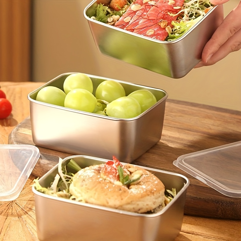 3/6Pcs Stainless Steel Rectang - огляд і ціна Food Storage Lunch Box