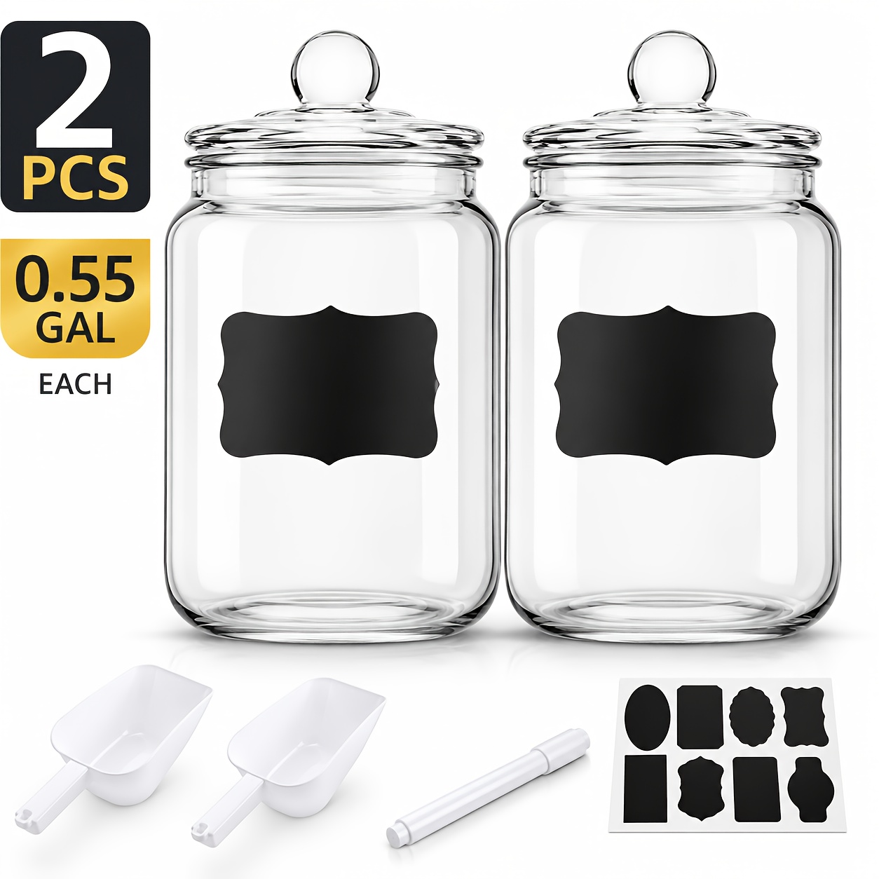 2pcs Glass Pantry Jar with Cla - огляд і ціна Food Storage Tank