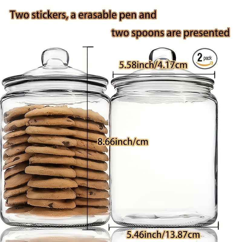 2pcs Glass Pantry Jar with Cla - огляд і ціна Food Storage Tank