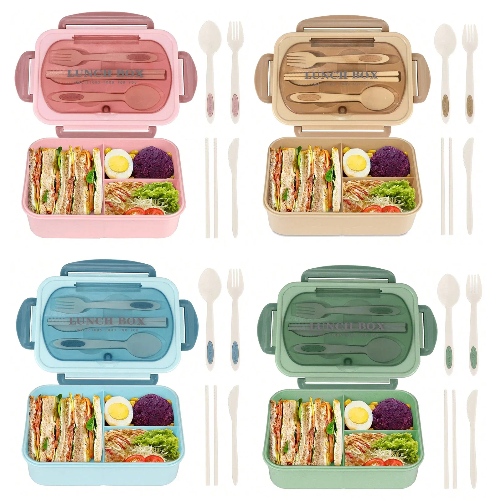 Adult Bento Box with 3 Compart - огляд і ціна Food Storage Oven Safe