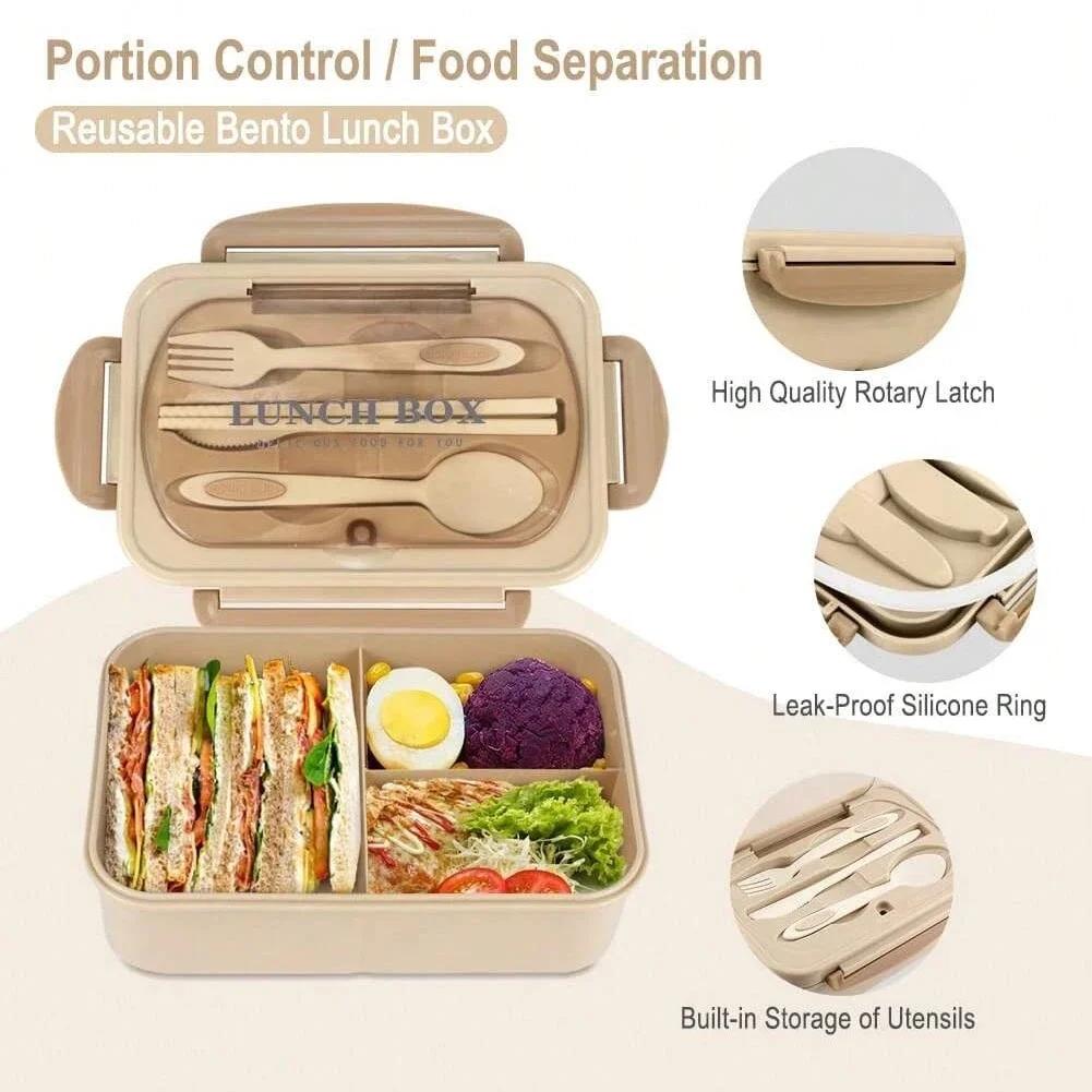 Adult Bento Box with 3 Compart - огляд і ціна Food Storage Oven Safe