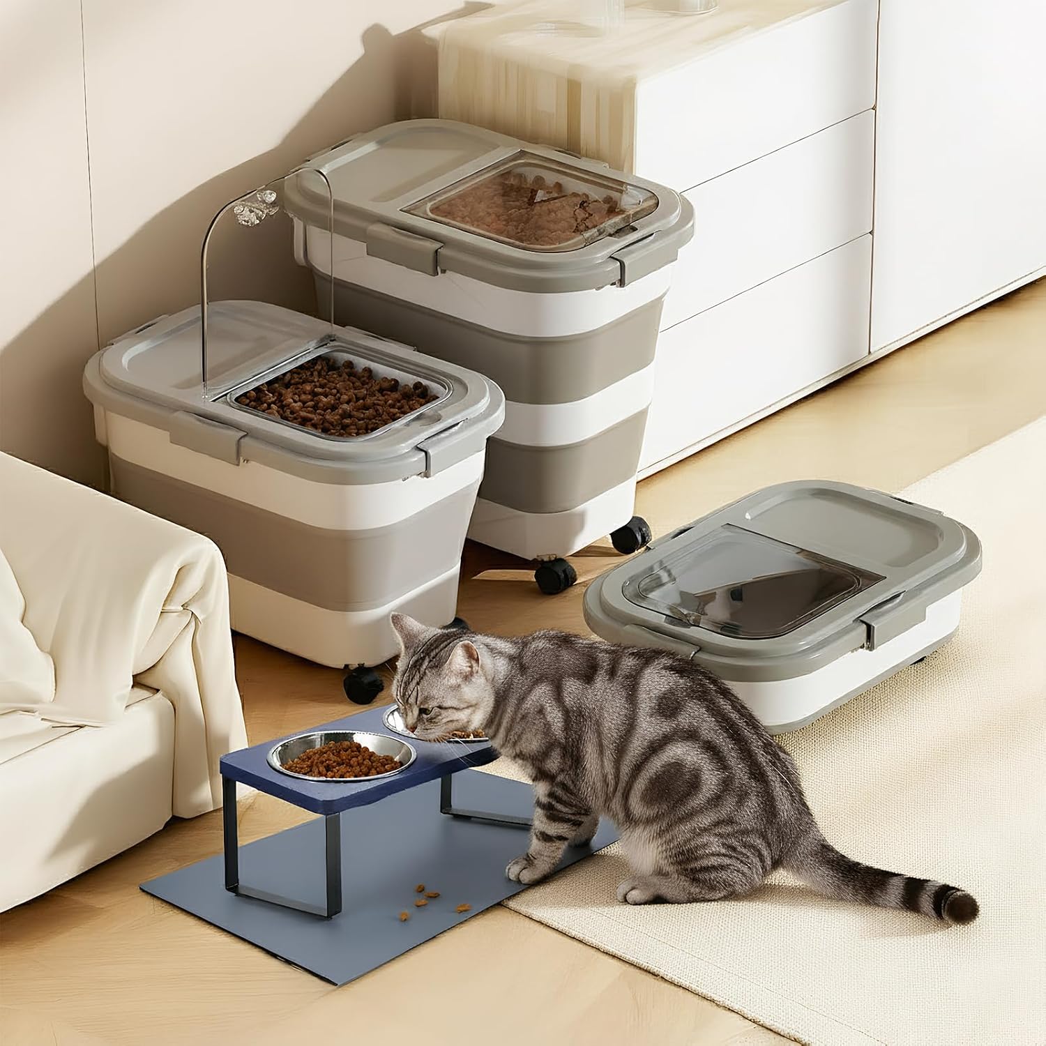 Foldable Dog Food Storage Bin  - огляд і ціна Food Storage On Wheels