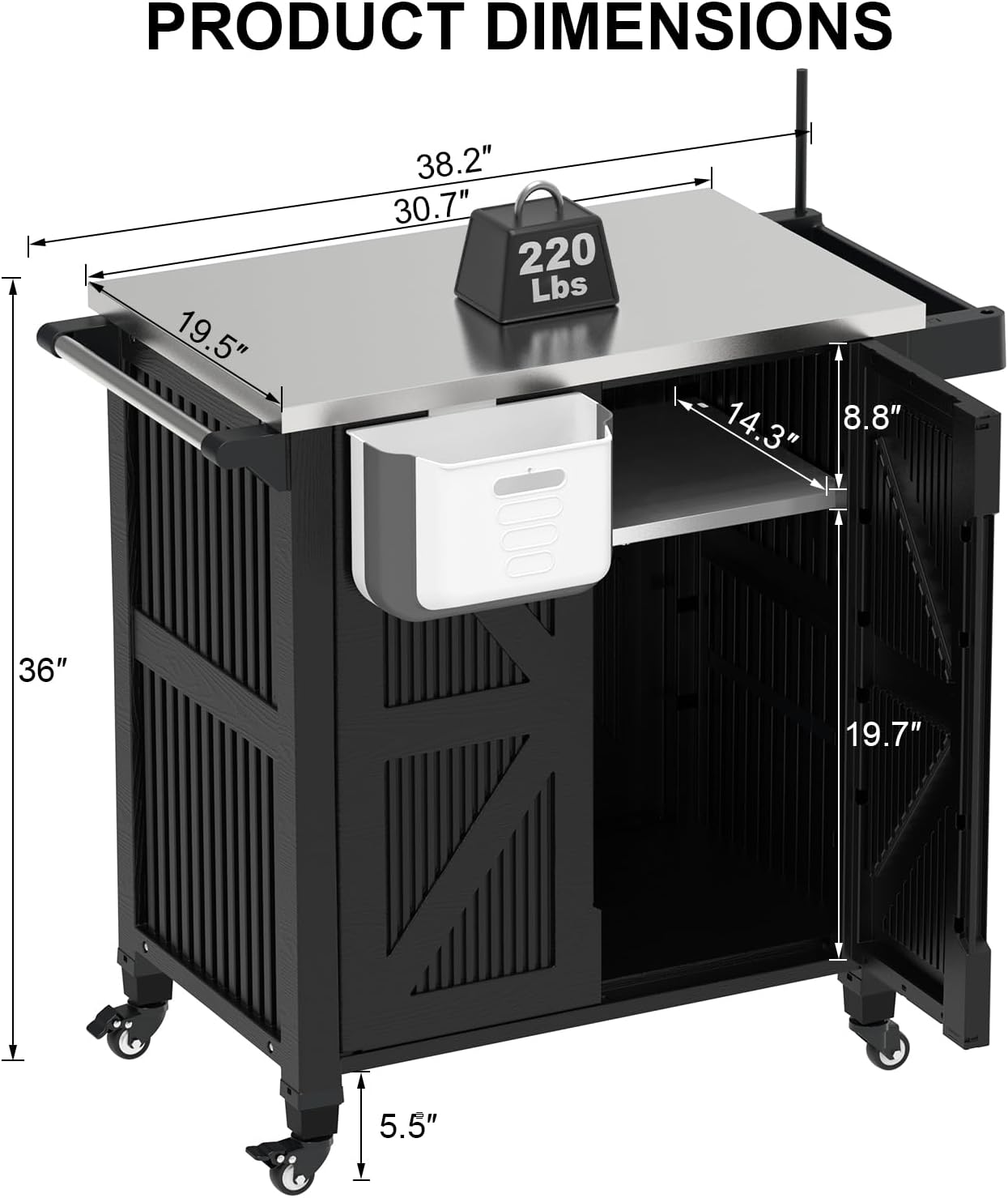 Outdoor Grill Cart With Storag - огляд і ціна Food Storage On Wheels