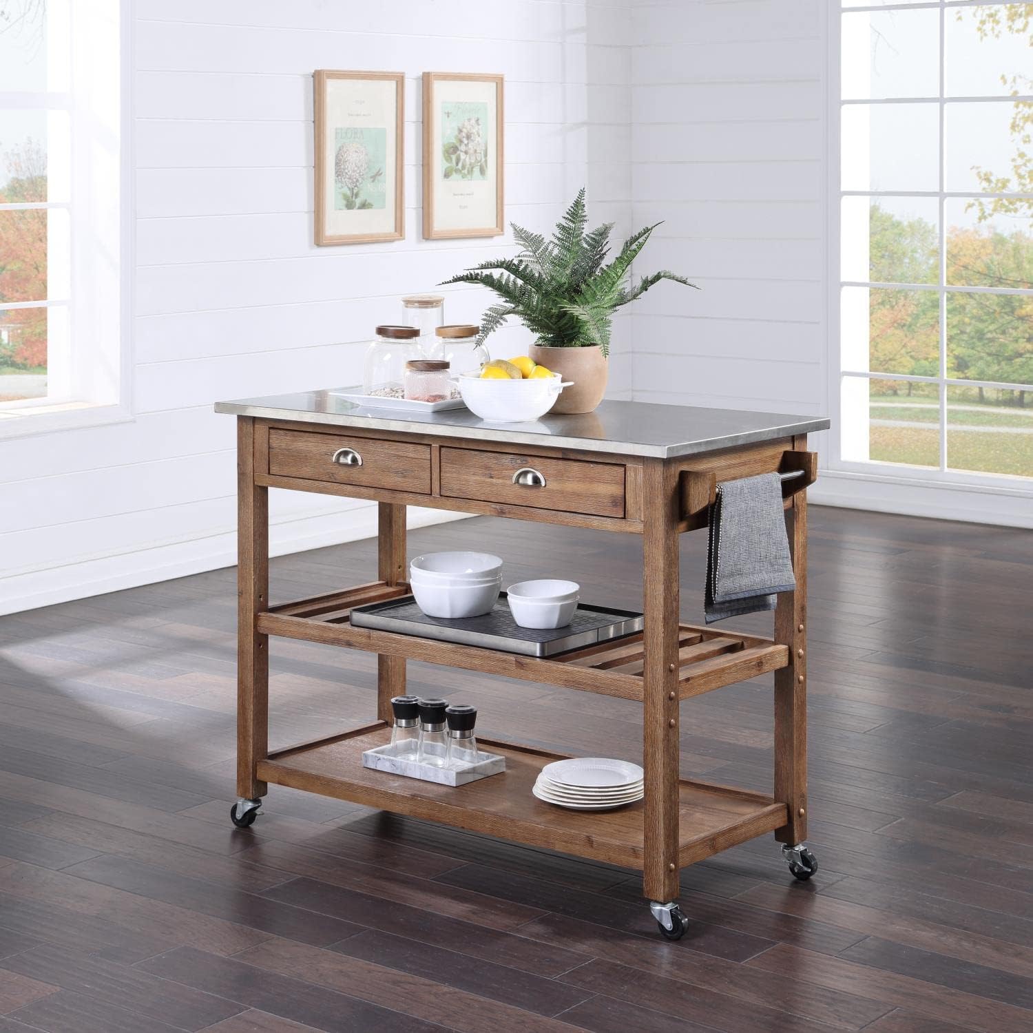Rolling Kitchen Island Cart On - огляд і ціна Food Storage On Wheels