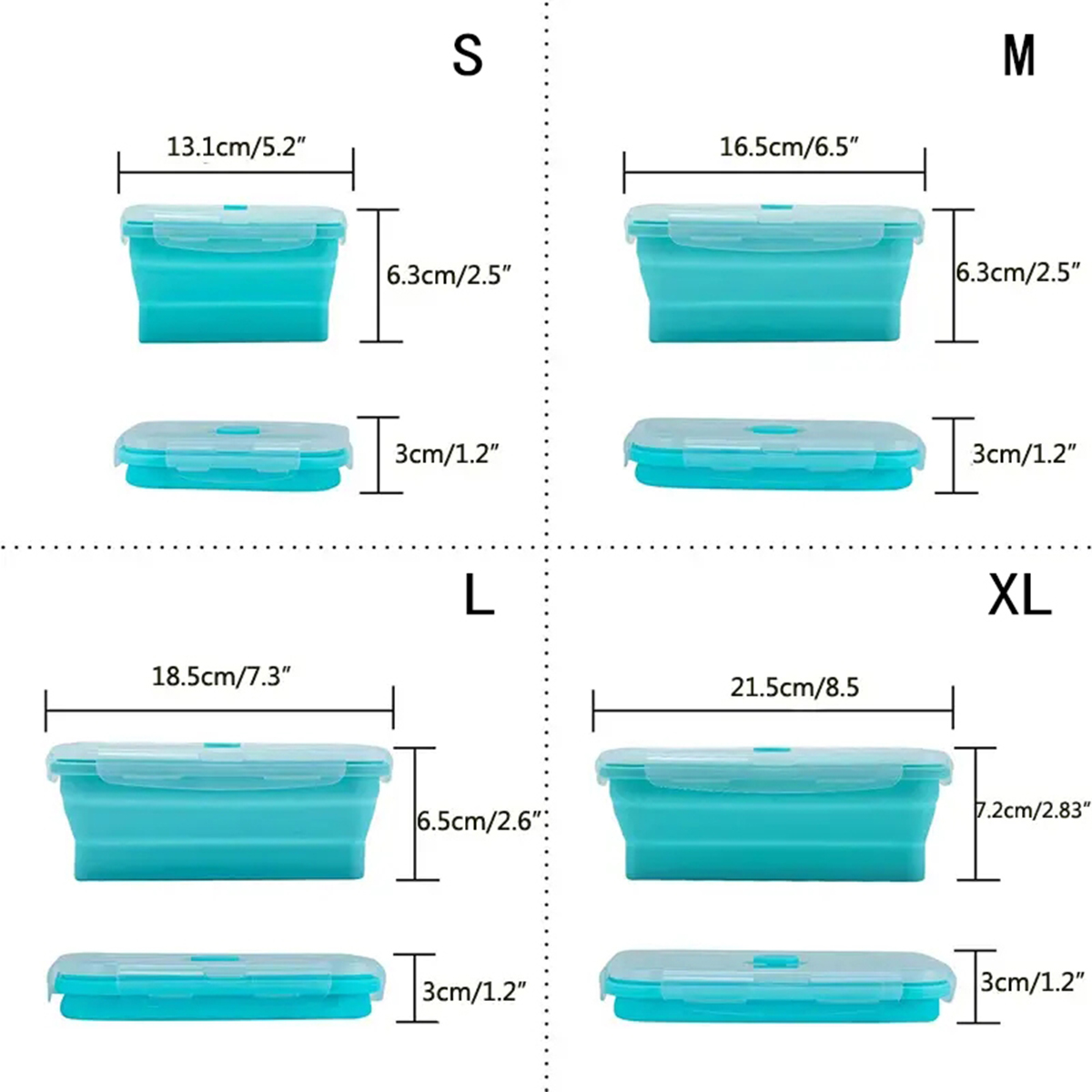 Collapsible Silicone Food Stor - огляд і ціна Food Storage Lunch Box