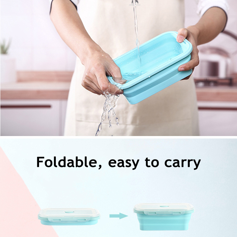 Collapsible Silicone Food Stor - огляд і ціна Food Storage Lunch Box