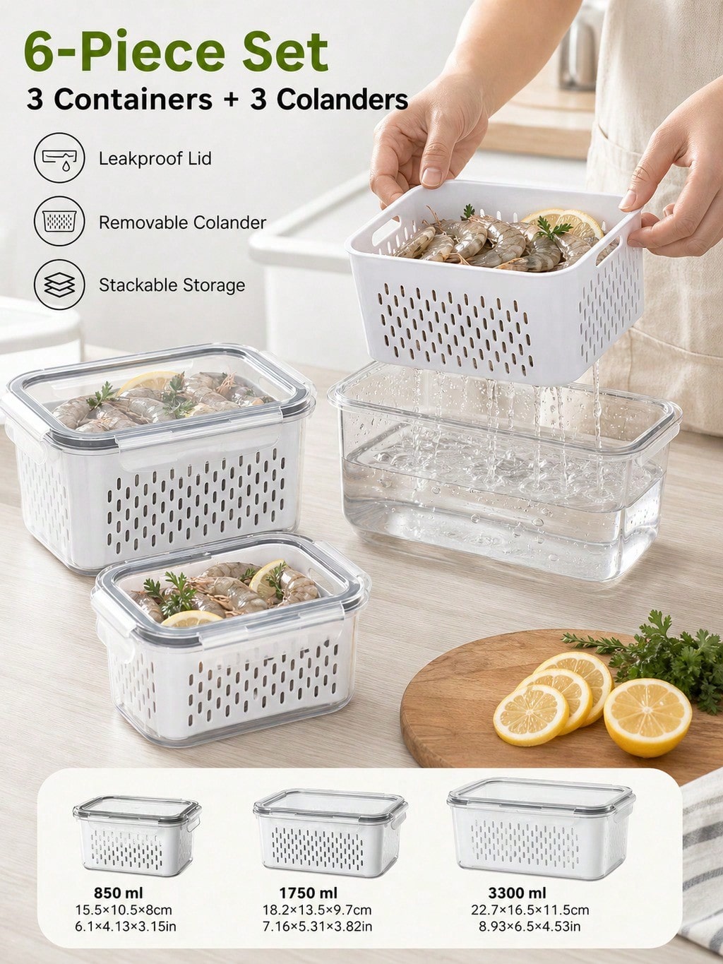 Mixed-Size Produce Saver Conta - огляд і ціна Food Storage Tank