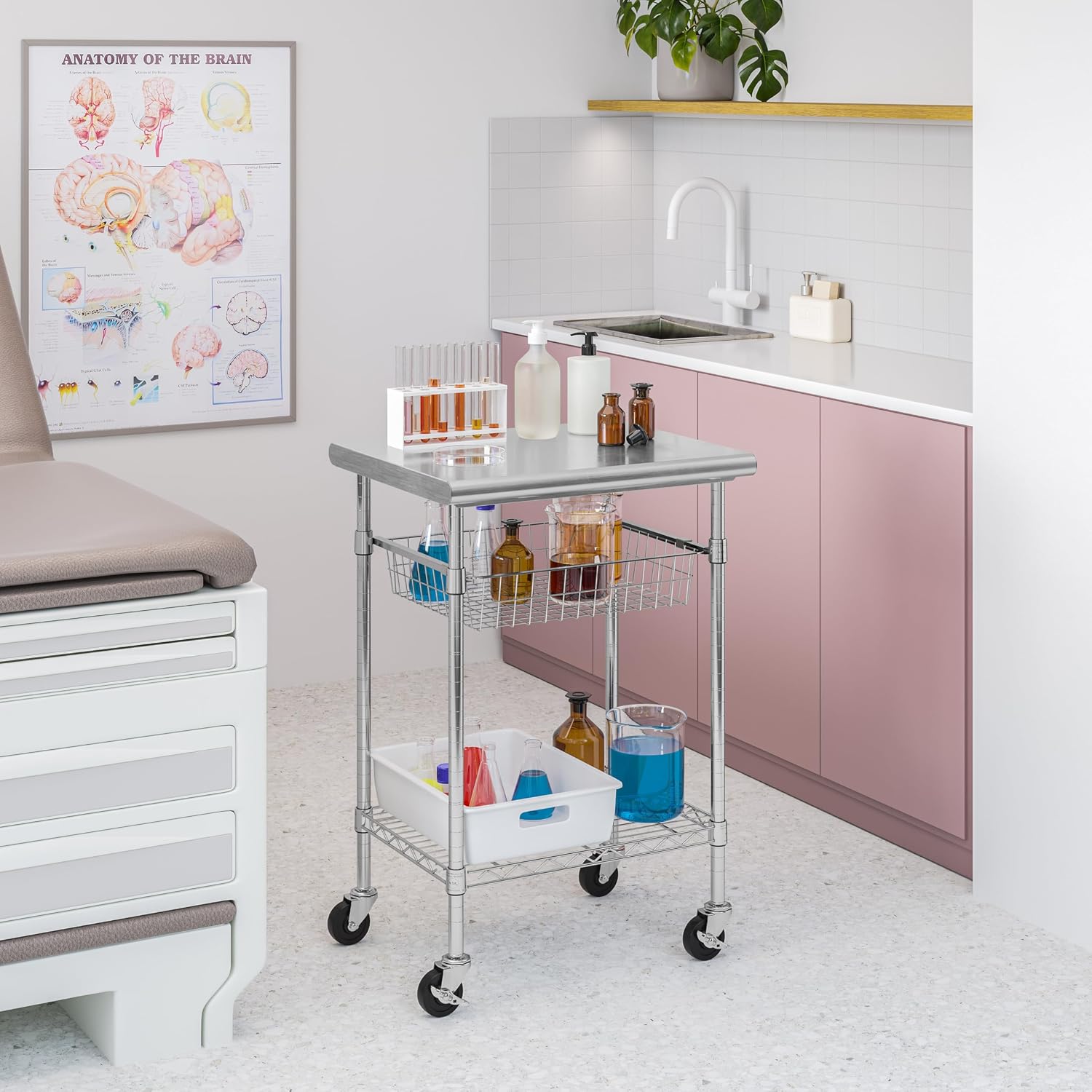 Stainless Steel Commercial Pre - огляд і ціна Food Storage On Wheels