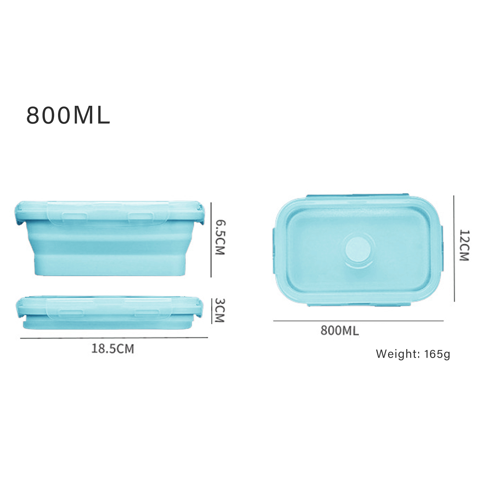 Silicone Lunch Box Food Grade  - огляд і ціна Food Storage Lunch Box