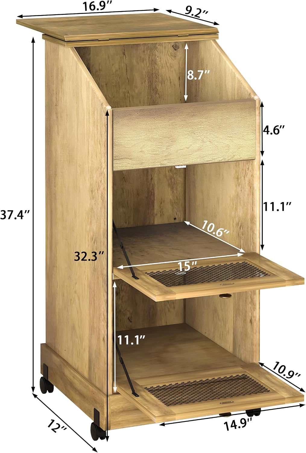 Wood Potato Storage Cabinets O - огляд і ціна Food Storage On Wheels