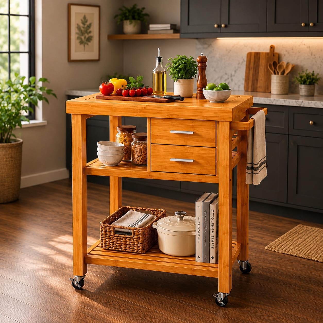 Rolling Kitchen Island Cart On - огляд і ціна Food Storage On Wheels