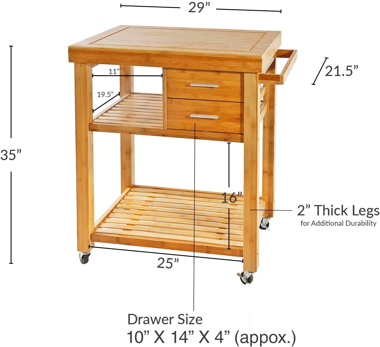 Rolling Kitchen Island Cart On - огляд і ціна Food Storage On Wheels
