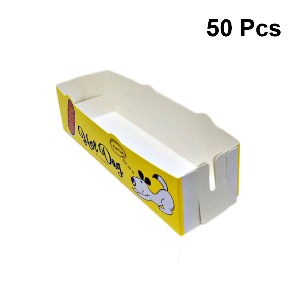 50 Pcs Hot Dog Box Food Servin - огляд і ціна Food Storage Hot Box
