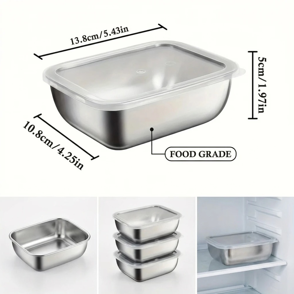 6PCS Stainless Steel Food Stor - огляд і ціна Food Storage System