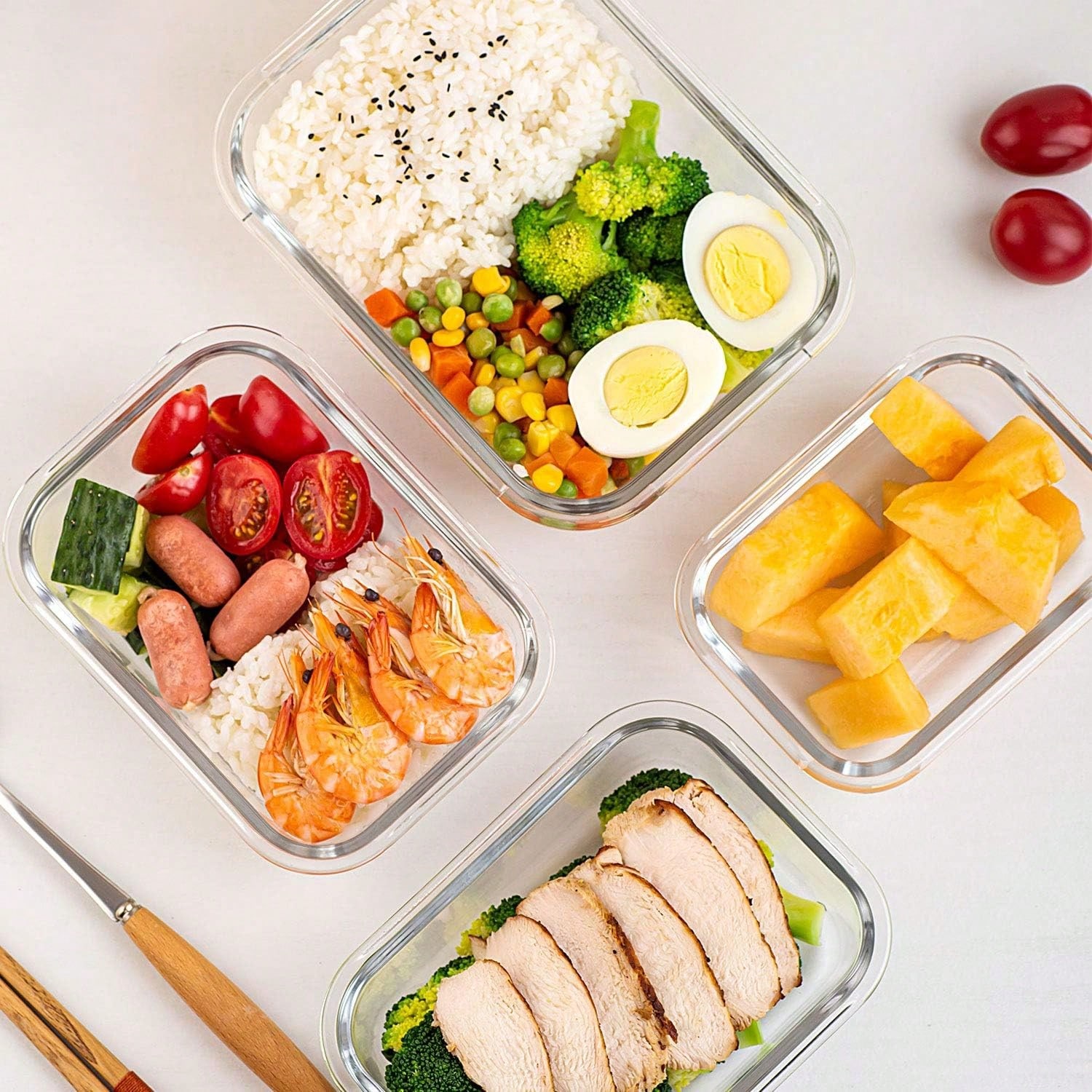 10 Pack Glass Meal Prep Contai - огляд і ціна Food Storage Containers B&M