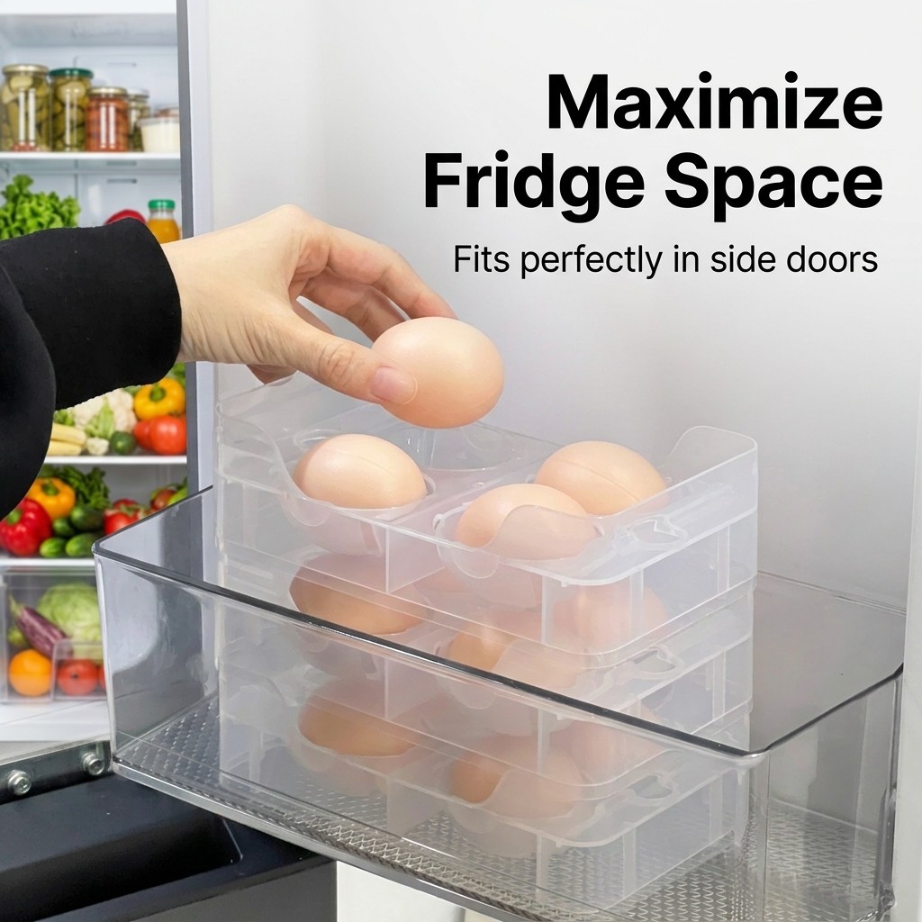 Stackable Egg Holder Fridge Or - огляд і ціна Food Storage Organization