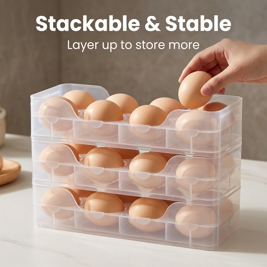Stackable Egg Holder Fridge Or - огляд і ціна Food Storage Organization
