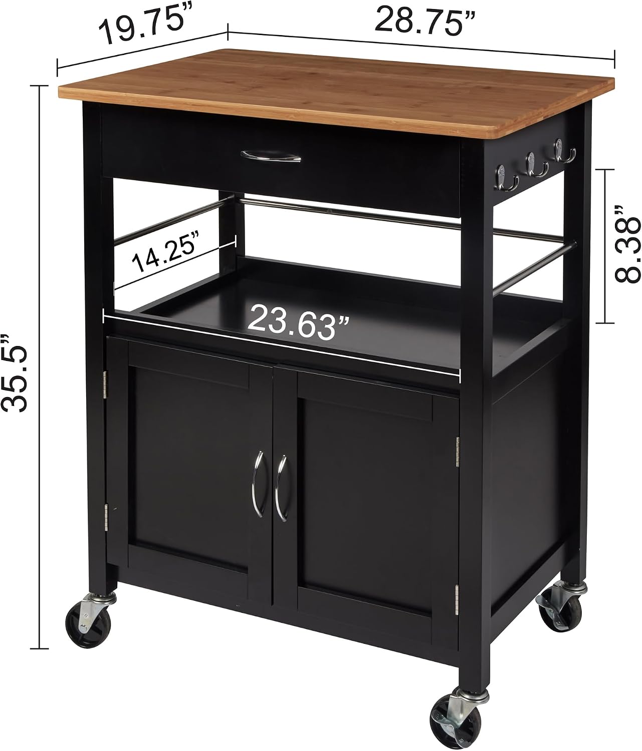 Kitchen Island Cart On Wheels  - огляд і ціна Food Storage On Wheels