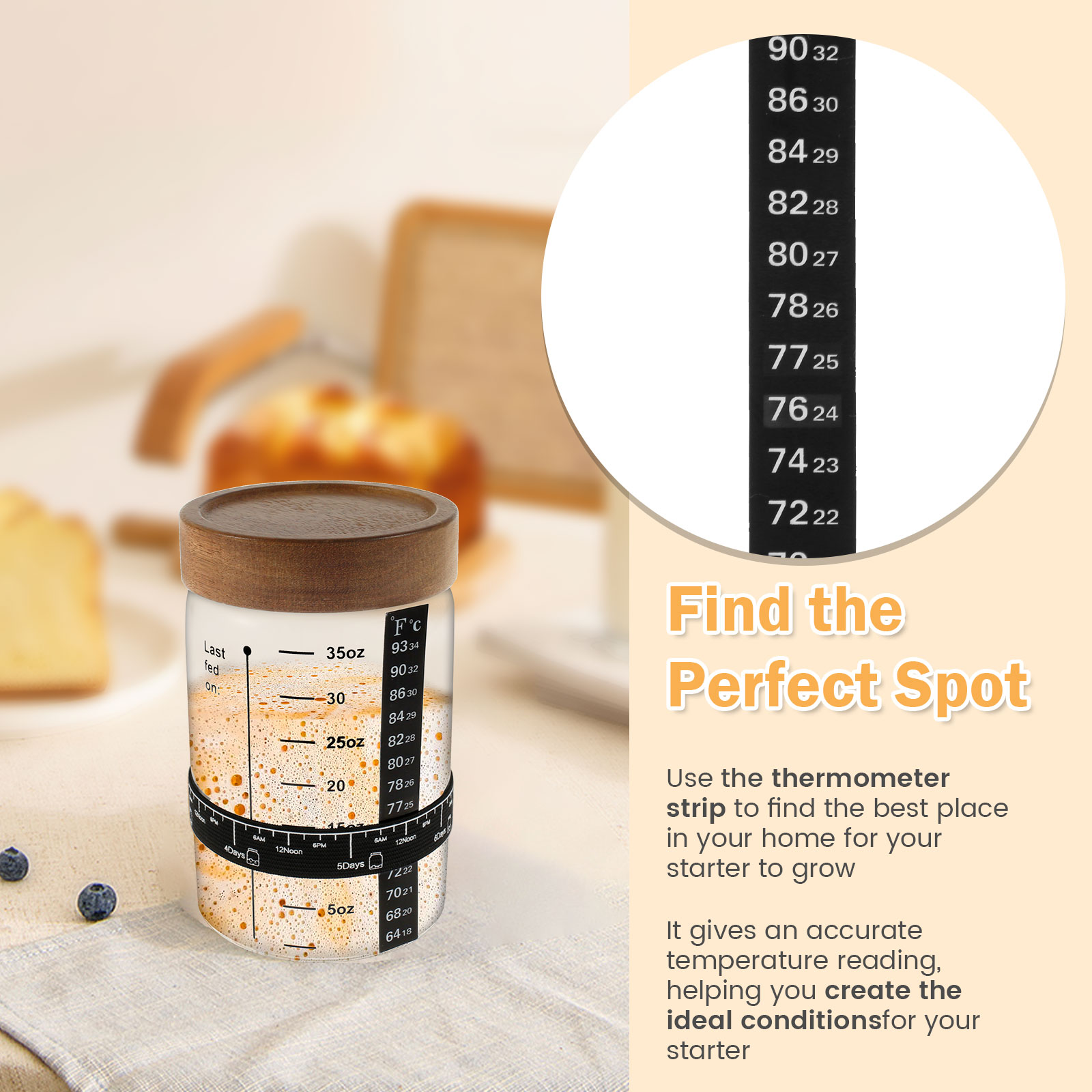 Sourdough Starter Jar Kit 1000 - огляд і ціна Food Storage Tank