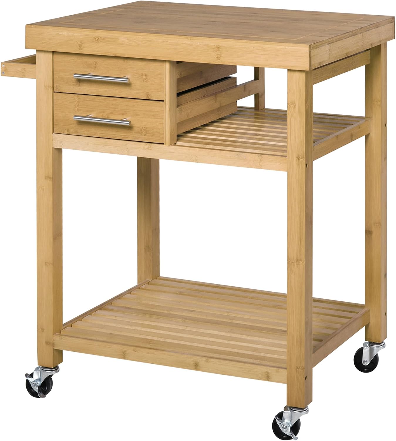 Bamboo Kitchen Island Cart On  - огляд і ціна Food Storage On Wheels
