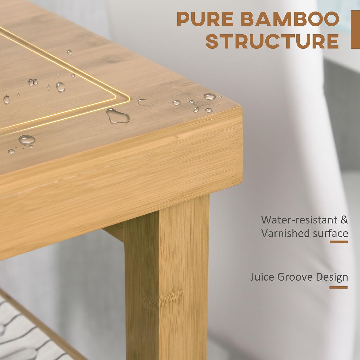 Bamboo Kitchen Island Cart On  - огляд і ціна Food Storage On Wheels
