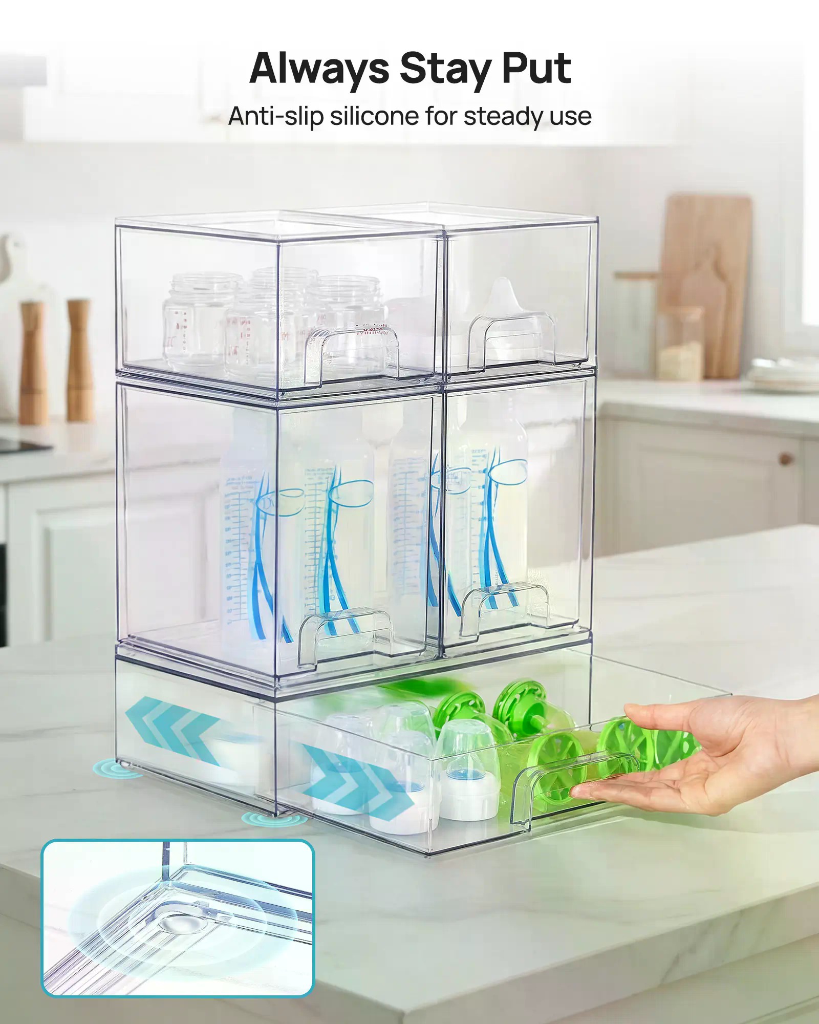 5/8 Pack Stackable Nursery Bot - огляд і ціна Stackable Pantry Bin