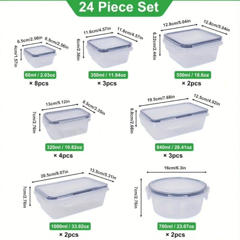 48PCS BPA-Free Food Storage Se - огляд і ціна Food Storage Tank