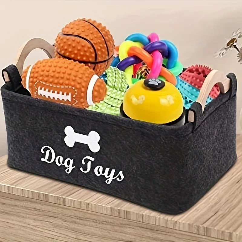 1pc Felt Pet Toy Box, Dog Toy  - огляд і ціна Food Storage Quart