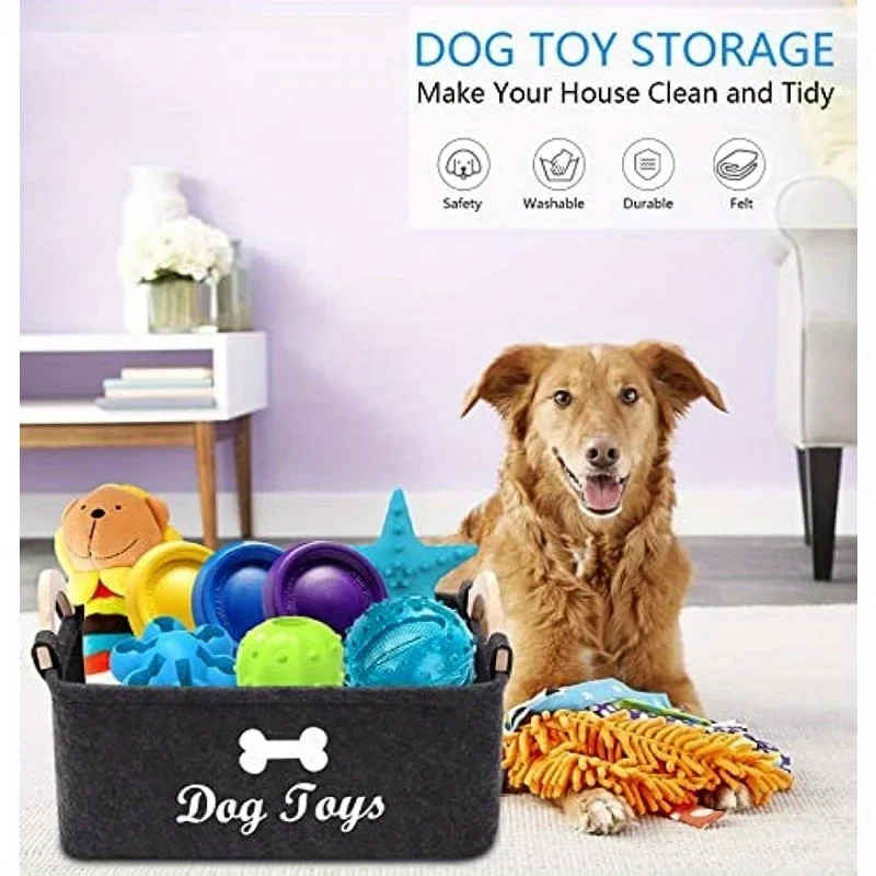 1pc Felt Pet Toy Box, Dog Toy  - огляд і ціна Food Storage Quart